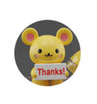 黄色のネズミカプセルトイ（個別スタンプ：4）