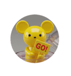 黄色のネズミカプセルトイ（個別スタンプ：6）