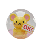 黄色のネズミカプセルトイ（個別スタンプ：7）