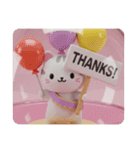 風船ネコカプセルトイ(四角型)（個別スタンプ：3）