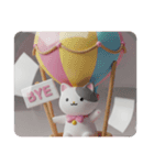 風船ネコカプセルトイ(四角型)（個別スタンプ：4）