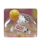 風船ネコカプセルトイ(四角型)（個別スタンプ：7）