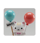 風船ネコカプセルトイ(四角型)（個別スタンプ：8）