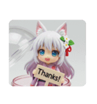 きつねみみ精霊カプセルトイ(四角型)（個別スタンプ：3）