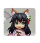 きつねみみ精霊カプセルトイ(四角型)（個別スタンプ：5）