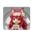 きつねみみ精霊カプセルトイ(四角型)（個別スタンプ：8）