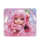 コウモリみなみちゃん(四角型)（個別スタンプ：4）