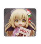 コウモリみなみちゃん(四角型)（個別スタンプ：6）