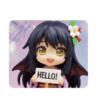 コウモリみなみちゃん(四角型)（個別スタンプ：8）