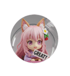 きつねみみ精霊カプセルトイ(丸型)（個別スタンプ：2）