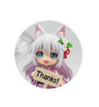 きつねみみ精霊カプセルトイ(丸型)（個別スタンプ：3）