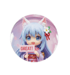 きつねみみ精霊カプセルトイ(丸型)（個別スタンプ：4）