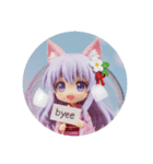 きつねみみ精霊カプセルトイ(丸型)（個別スタンプ：7）