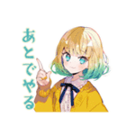 勉強サボり★使いやすい女の子（個別スタンプ：8）