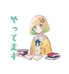 勉強サボり★使いやすい女の子（個別スタンプ：9）