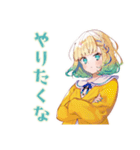 勉強サボり★使いやすい女の子（個別スタンプ：16）