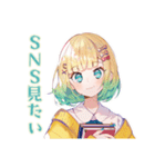 勉強サボり★使いやすい女の子（個別スタンプ：35）