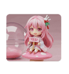 きのこの上の精霊カプセルトイ(四角型)（個別スタンプ：3）