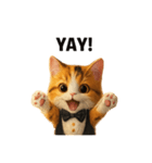 おすまし猫のひとことスタンプ（個別スタンプ：3）