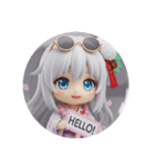 夏のサングラス精霊ちゃん(丸型)（個別スタンプ：2）