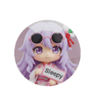夏のサングラス精霊ちゃん(丸型)（個別スタンプ：4）