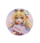 夏のサングラス精霊ちゃん(丸型)（個別スタンプ：5）