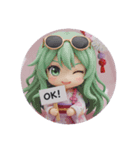 夏のサングラス精霊ちゃん(丸型)（個別スタンプ：6）