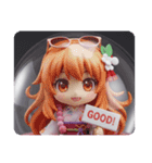 夏のサングラス精霊ちゃんカプセルトイ角型（個別スタンプ：6）