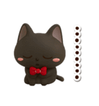 かわいい黒ネコ☆3D（個別スタンプ：11）