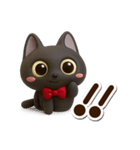 かわいい黒ネコ☆3D（個別スタンプ：20）