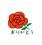 バラ沢山と他の花達 日本語（個別スタンプ：8）