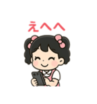 可愛い女の子 日本語（個別スタンプ：12）