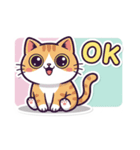 Cute cat stamps！ 可愛い猫のスタンプ（個別スタンプ：3）