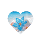 癒しの透き通った海.ハート.花.月.Healing.（個別スタンプ：2）