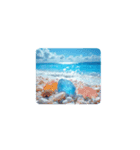 癒しの透き通った海.ハート.花.月.Healing.（個別スタンプ：3）