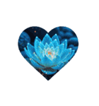 癒しの透き通った海.ハート.花.月.Healing.（個別スタンプ：9）