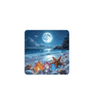 癒しの透き通った海.ハート.花.月.Healing.（個別スタンプ：13）