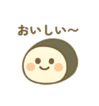和風顔付き食べ物 日本語（個別スタンプ：10）