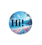 英語.癒しの海.Healing sea.English（個別スタンプ：2）