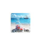 英語.癒しの海.Healing sea.English（個別スタンプ：3）