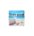 英語.癒しの海.Healing sea.English（個別スタンプ：6）