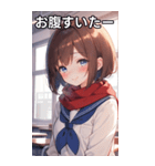 教室での内気な笑顔（個別スタンプ：28）