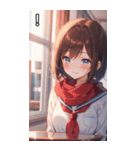 教室での女の子（個別スタンプ：14）