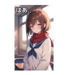 教室での女の子（個別スタンプ：24）