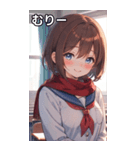 教室での女の子（個別スタンプ：25）