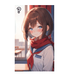 教室での女の子（個別スタンプ：30）