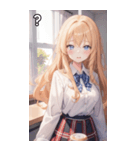 金髪制服困惑女子（個別スタンプ：30）