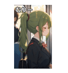電車で眠そうな女子（個別スタンプ：25）