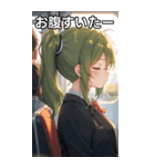 電車で眠そうな女子（個別スタンプ：28）