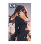 黒髪姫カットのドヤ顔（個別スタンプ：8）